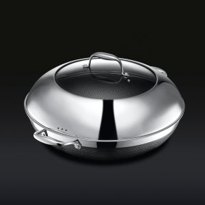 Hexclad Hybrid Wok with Lid, 14"