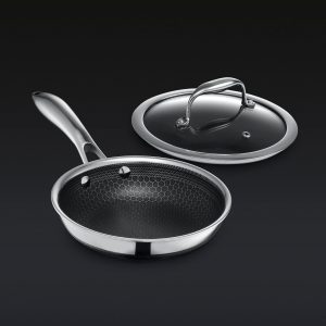 Hexclad Hybrid Fry Pan with Lid, 7"